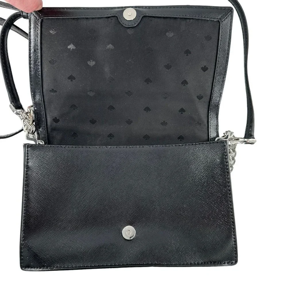 Kate Spade Cameron Soiree Dot Black/Navy Leather Convertible Crossbody Bag